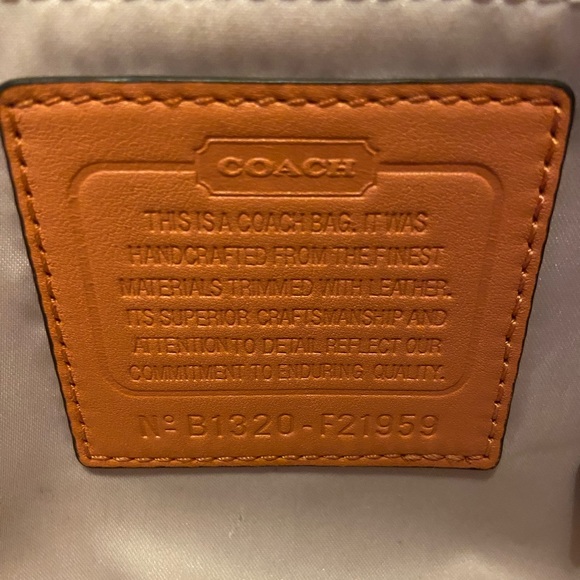 Coach Straw Tote with Distressed Embossed Details - Picture 8 of 16